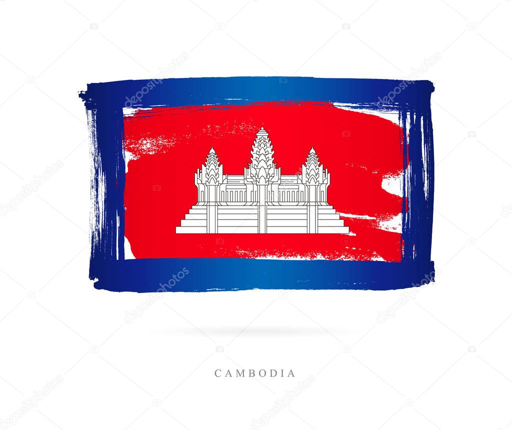 Flag of Cambodia. Abstract concept