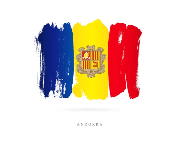 Flaggan i Andorra. Abstrakt begrepp — Stock vektor