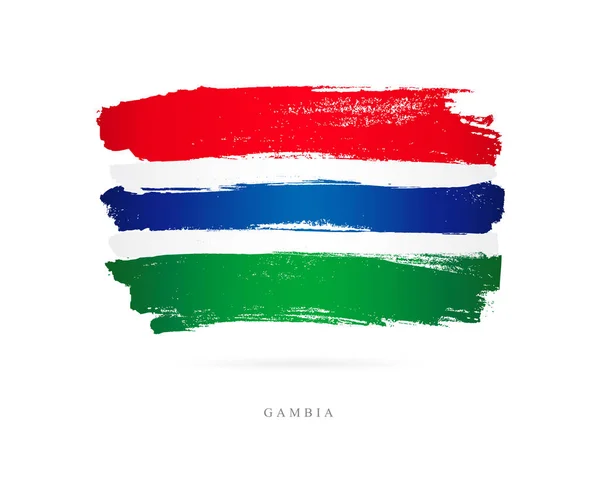 Bandera de Gambia. Concepto abstracto — Vector de stock