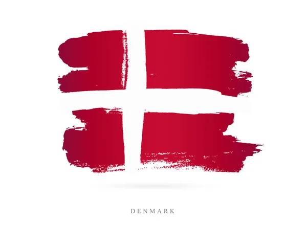 Danimarka bayrağı. Soyut kavram — Stok Vektör