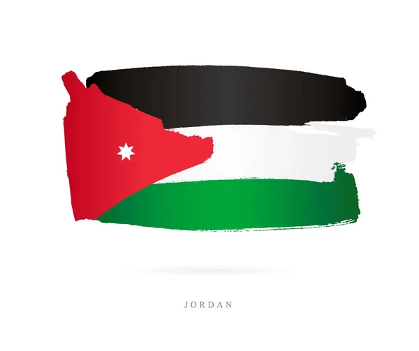 Bandera de Jordania. Concepto abstracto — Archivo Imágenes Vectoriales