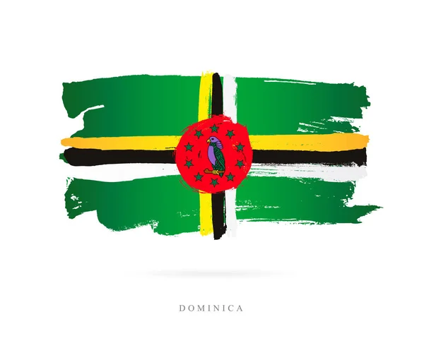 Bandeira da Dominica. Conceito abstrato — Vetor de Stock