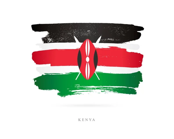 Flagge Kenias. abstraktes Konzept — Stockvektor