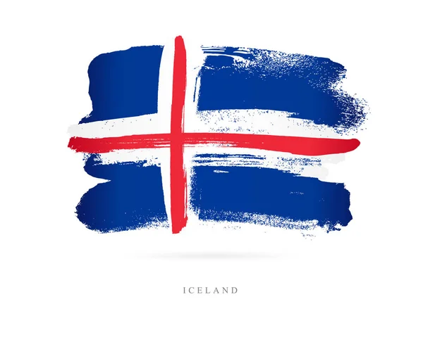 Flag of Iceland. Abstract concept — Stock Vector