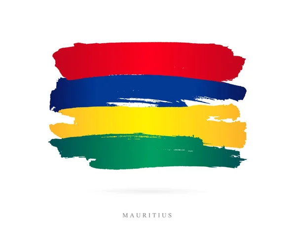 Bandera de Mauricio. Concepto abstracto — Vector de stock