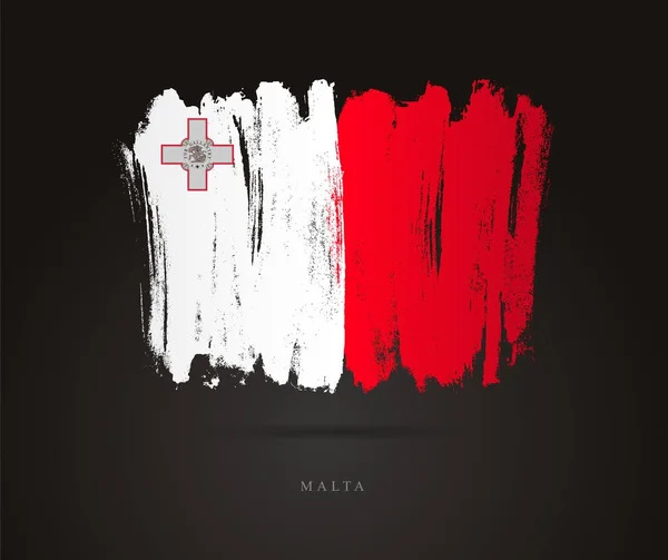 Flagge von Malta. abstraktes Konzept — Stockvektor