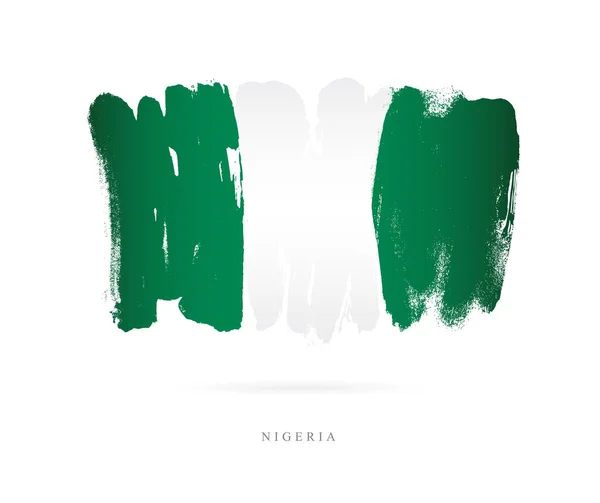 Flagga av Nigeria. Abstrakt begrepp — Stock vektor