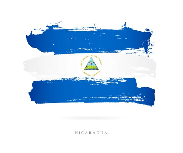 Bandera de Nicaragua. Concepto abstracto — Archivo Imágenes Vectoriales