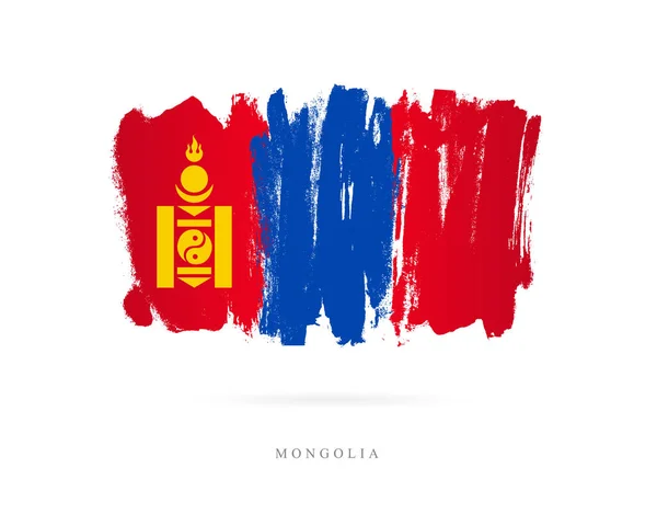 Флаг Монголии. Абстрактное понятие — стоковый вектор