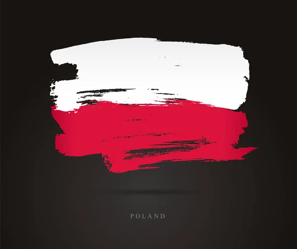 Flagge Polens. abstraktes Konzept — Stockvektor
