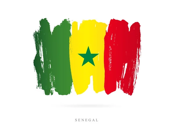 Flaga Senegalu. Pojęciem abstrakcyjnym — Wektor stockowy