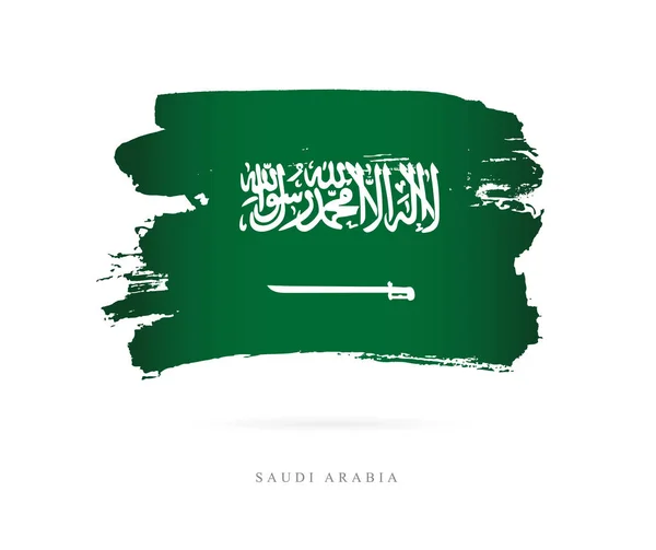 Vlajka Saúdské Arábie. Abstraktní pojem — Stockový vektor