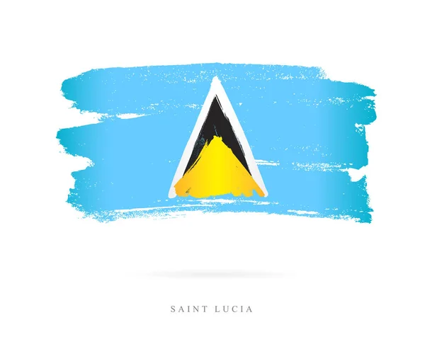 Bandera de Santa Lucía. Concepto abstracto — Vector de stock