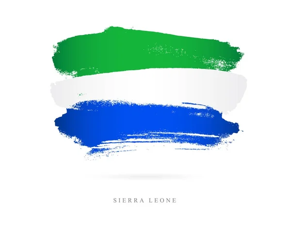 Flaggan i Sierra Leone. Abstrakt begrepp — Stock vektor