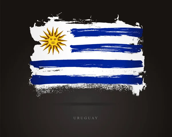 Bandera de Uruguay. Concepto abstracto — Archivo Imágenes Vectoriales