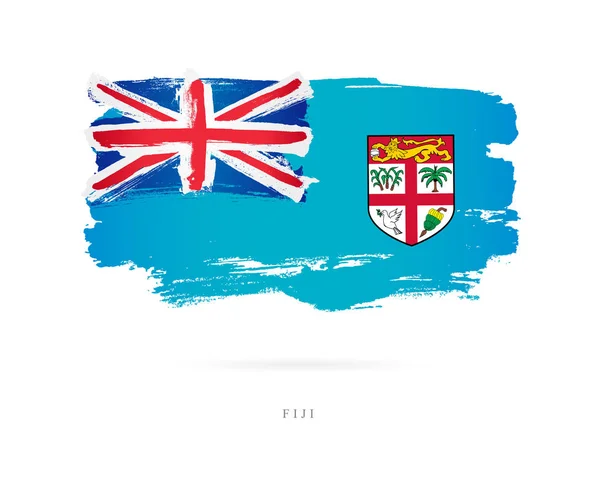 Bandera de Fiji. Concepto abstracto — Vector de stock