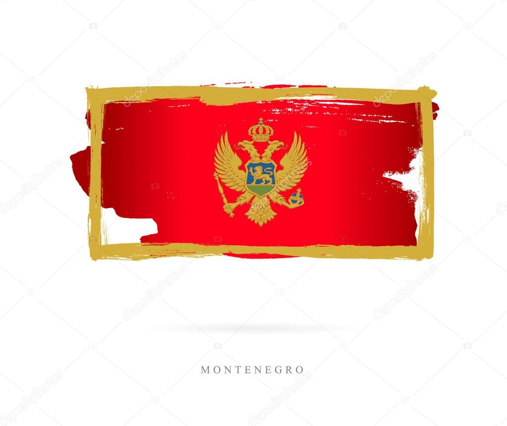 Flag of Montenegro. Abstract concept