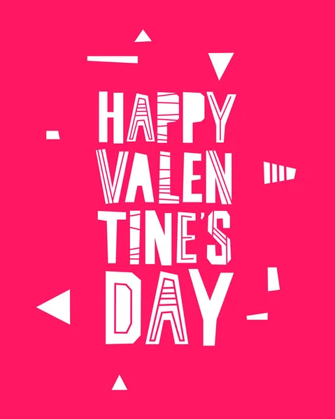 Feliz día de San Valentín. Letras vectoriales — Vector de stock