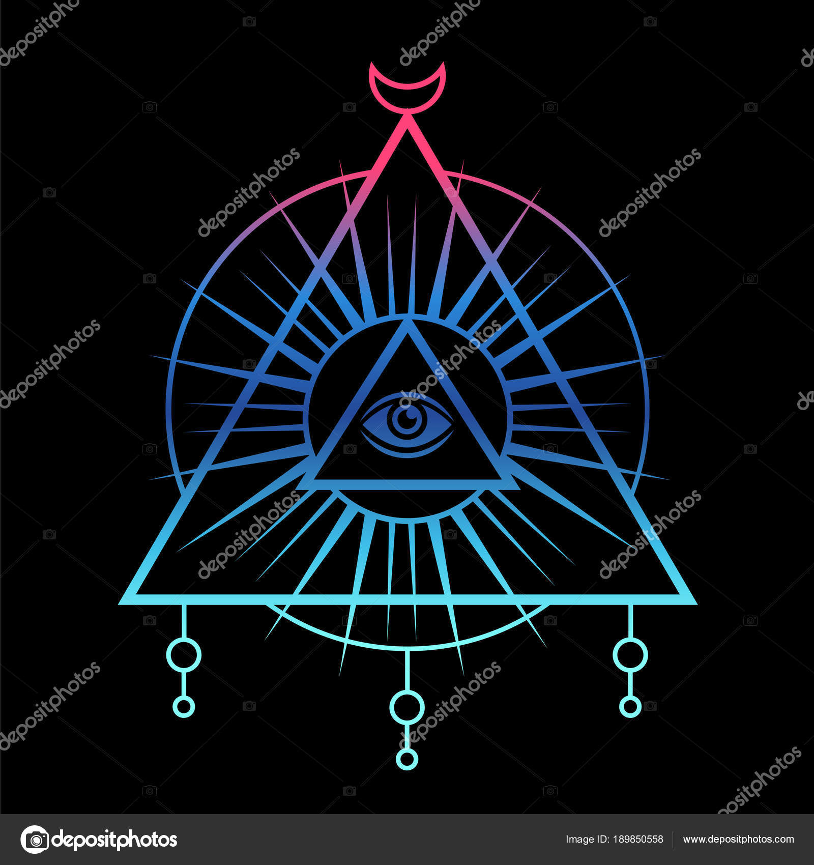 Sacred geometry, third eye Stock Vector Image by ©chekat #189850558