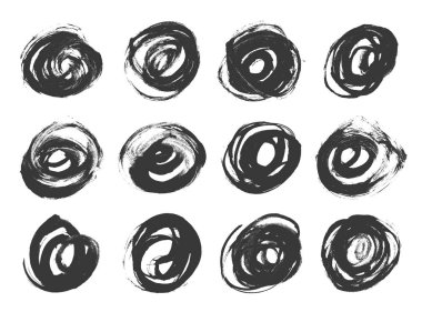 Vektör siyah daireler kümesi