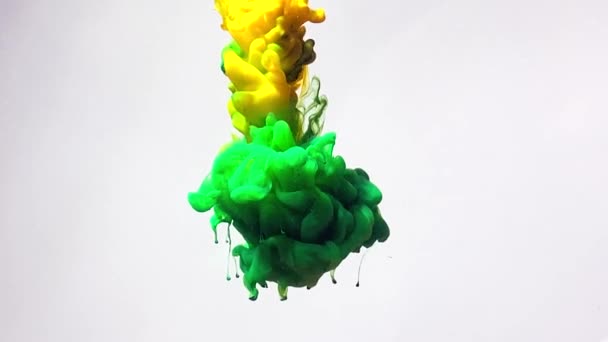 Abstract Yellow Green Background Stylish Background Yellow Green Watercolor Inks — Stock Video