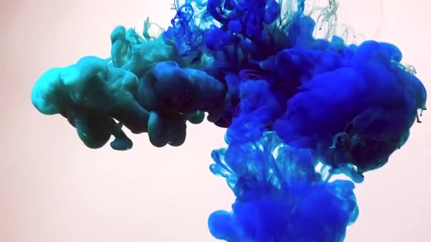 Mar Azul Fundo Abstrato Verde Fundo Elegante Tinta Aquarela Azul — Vídeo de Stock
