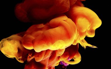 Turuncu ateşli soyut arkaplan. Havalı trend ekran koruyucu.