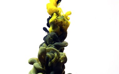 Havalı trend ekran koruyucu. Siyah ve sarı soyut arkaplan.