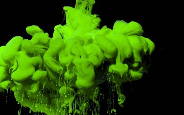 Soyut stil modern arka plan. Yeşil ve sarı suluboya 