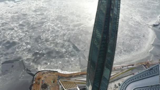 Petersburg Russie Mars 2020 Vue Aérienne Gratte Ciel Lakhta Center — Video