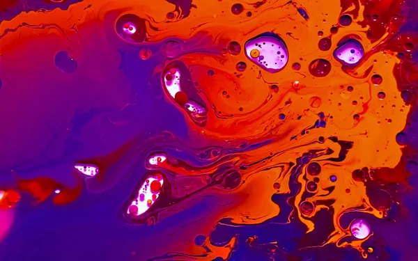 Gele Roze Aquarelinkt Water Olie Geweldige Futuristische Achtergrond Planeten Het — Stockfoto