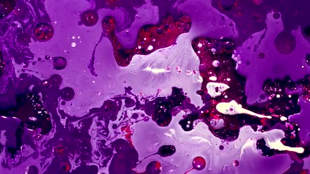 Tinta Acuarela Violeta Agua Aceite Guay Salvapantallas Fondo Tendencia Abstracto — Vídeos de Stock