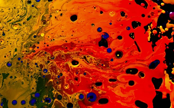 Цветные Акварельные Чернила Масляной Воде Cool Trending Screensaver Абстрактный Тренд — стоковое фото