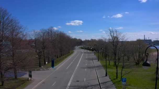 Petersburg Rusia Mayo 2020 Vista Aérea Carretera San Petersburgo Vuelo — Vídeos de Stock