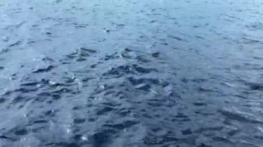 Küçük dalgalı güzel mavi deniz. Deniz arka plan doğa kavramı.