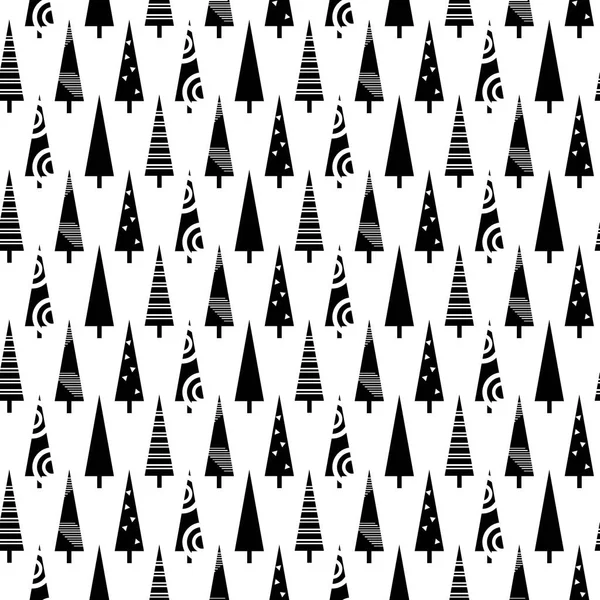 Çam ağacı ile İskandinav Dikişsiz iç desen. Geometrik arka plan 