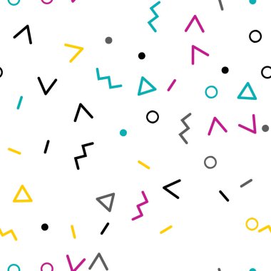 Komik geometrik İskandinav desen. Arka plan.  