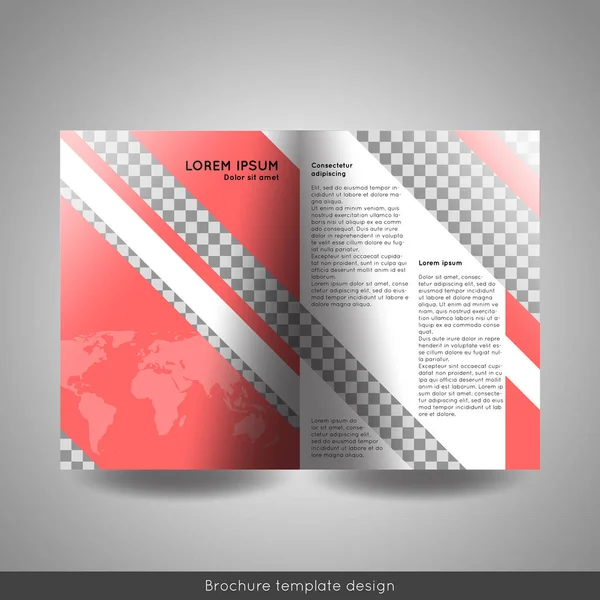 Bi fold business brochure template. — Stock Vector