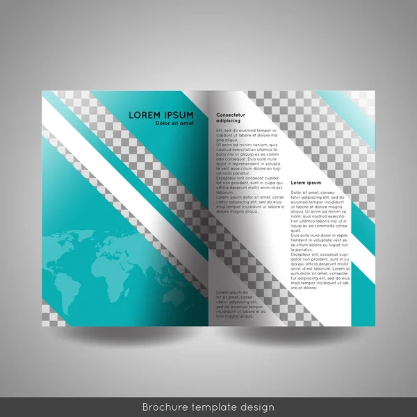 Bi fold business brochure template. — Stock Vector