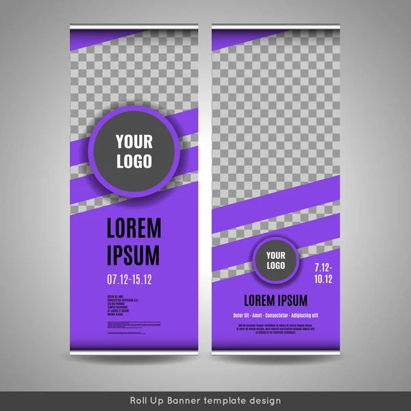 Roll Up Banner szablonu projektu — Wektor stockowy