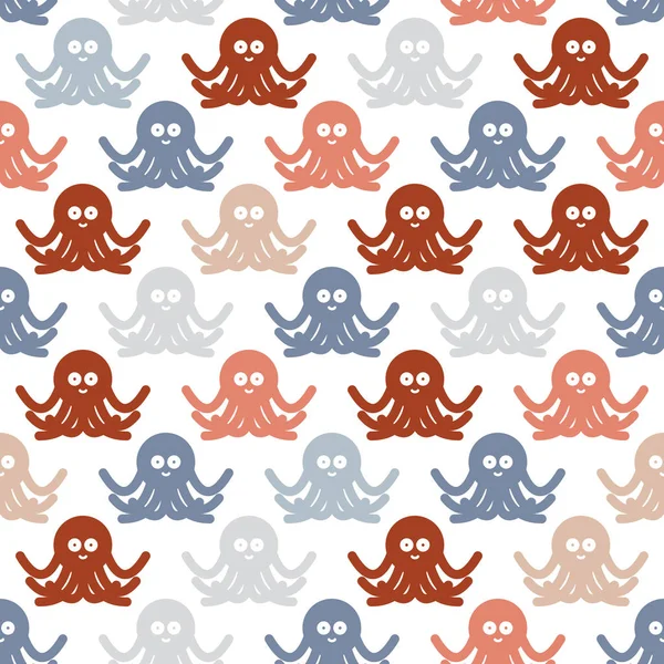 Octopuses padrão de fundo — Vetor de Stock