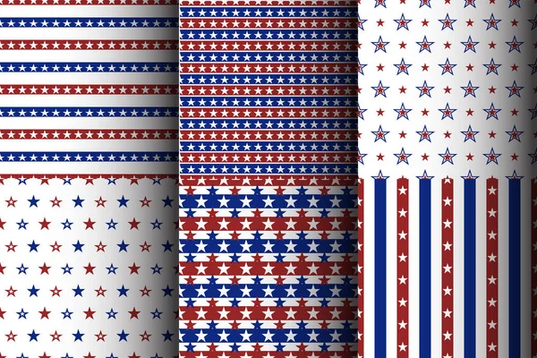 미국 원활한 별 패턴의 집합 — 스톡 벡터