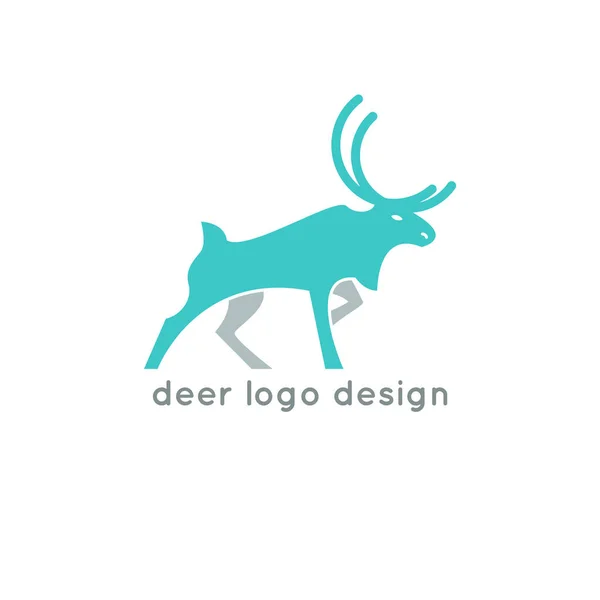 Дизайн логотипа оленя. Иконка силуэта лося . — стоковый вектор