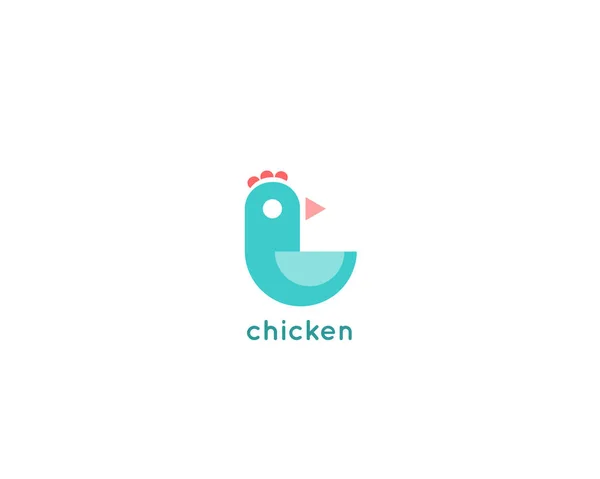 Bird design logotipo minimalista — Vetor de Stock