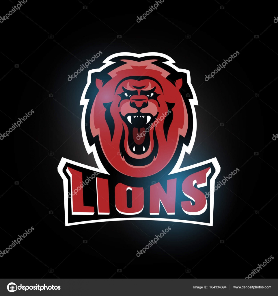 Lion sport team logo. Animal mascot Stock Vector Image by  ©helga-scandinavus #164334394