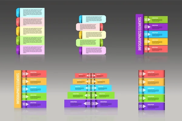 Set di banner per le opzioni. Elemento di infografica aziendale per il web design . — Vettoriale Stock