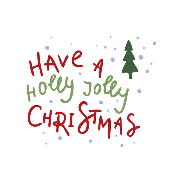 Conjunto de Natal mão lettering.Merry x-mas.Merry e bright.Have um azevinho alegre christmas.Let ele neve.Enjoy o feriado . —  Vetores de Stock