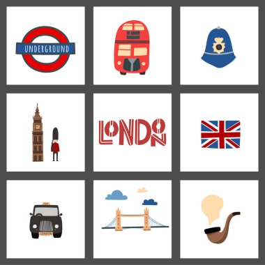 Londra seamless modeli. Çizgi film arka plan doodles