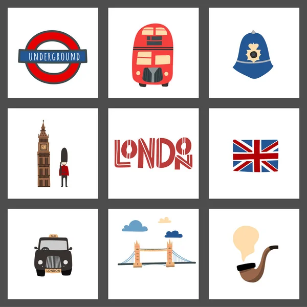 Londen naadloze patroon. Cartoon doodles achtergrond — Stockvector