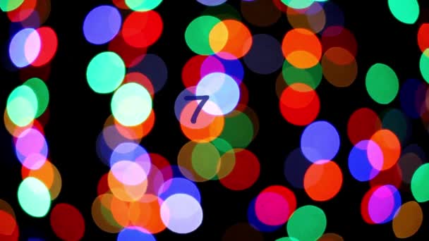 Luces de colores año nuevo — Vídeos de Stock